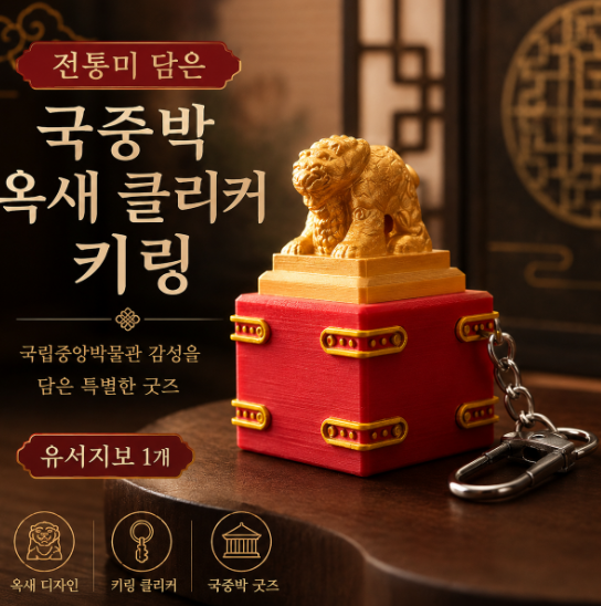 국중박 굿즈 옥새 키캡 키링 클리커 유서지보 1개 최저가